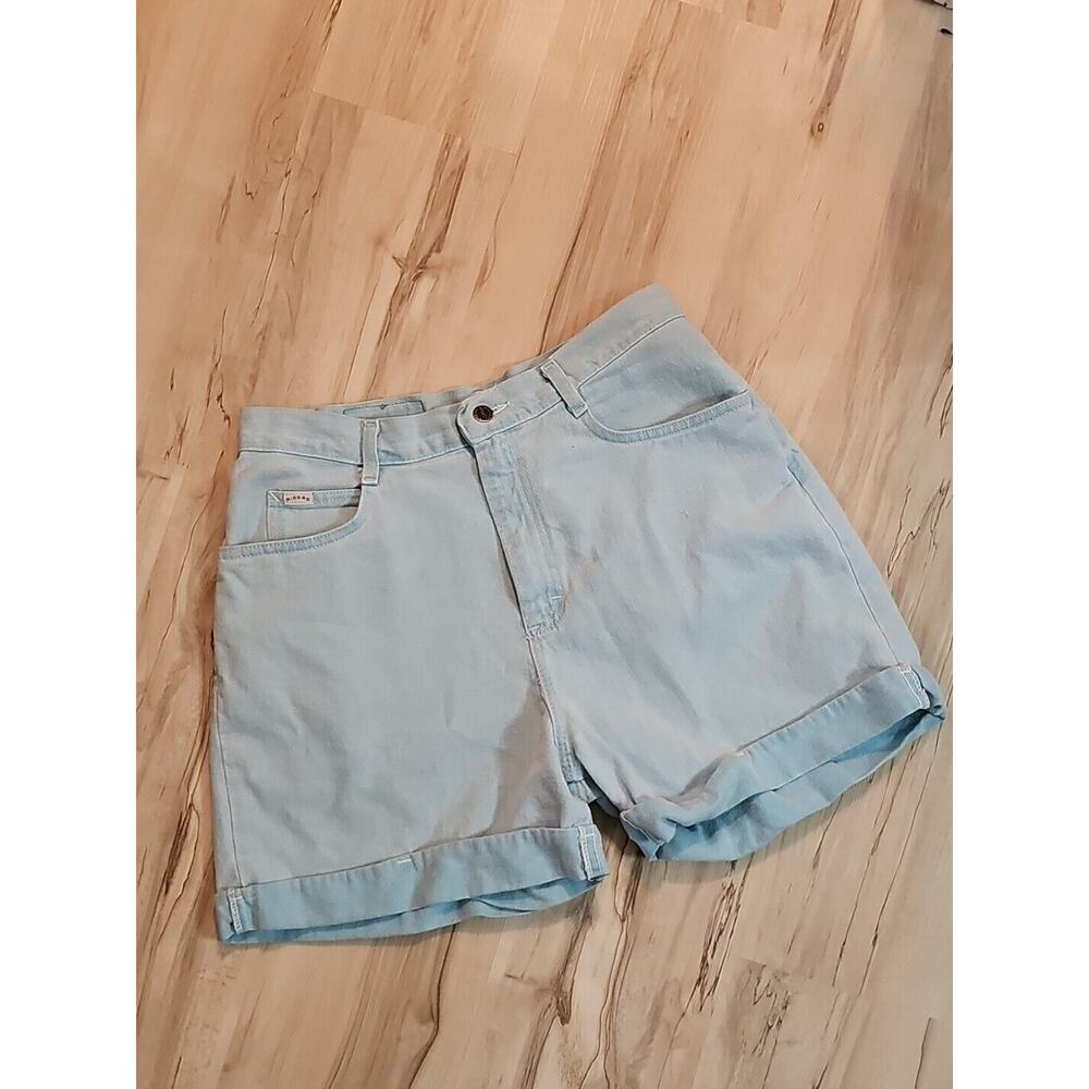 LEE RIDERS Vintage Women High Rise Denim Shorts, Light Blue, Sz 14 waist 30" A3